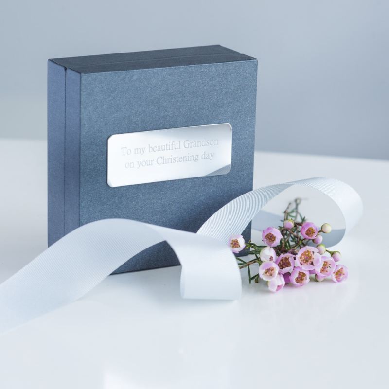 Sterling Silver Christening Bangle in Personalised Gift Box product image