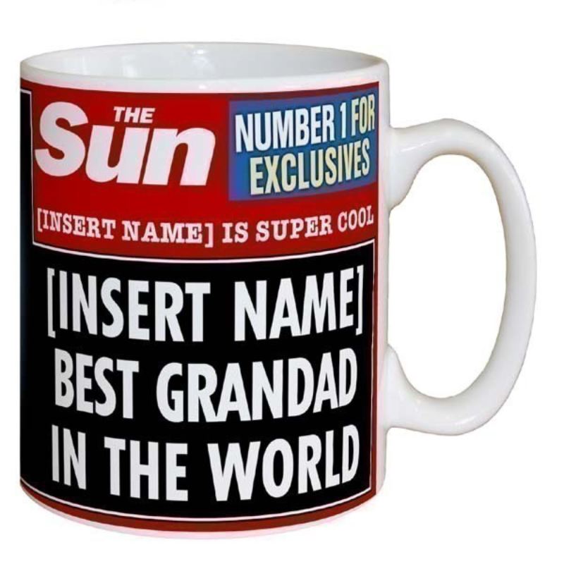 Sun Newspaper Best Grandad Personalised Mug product image