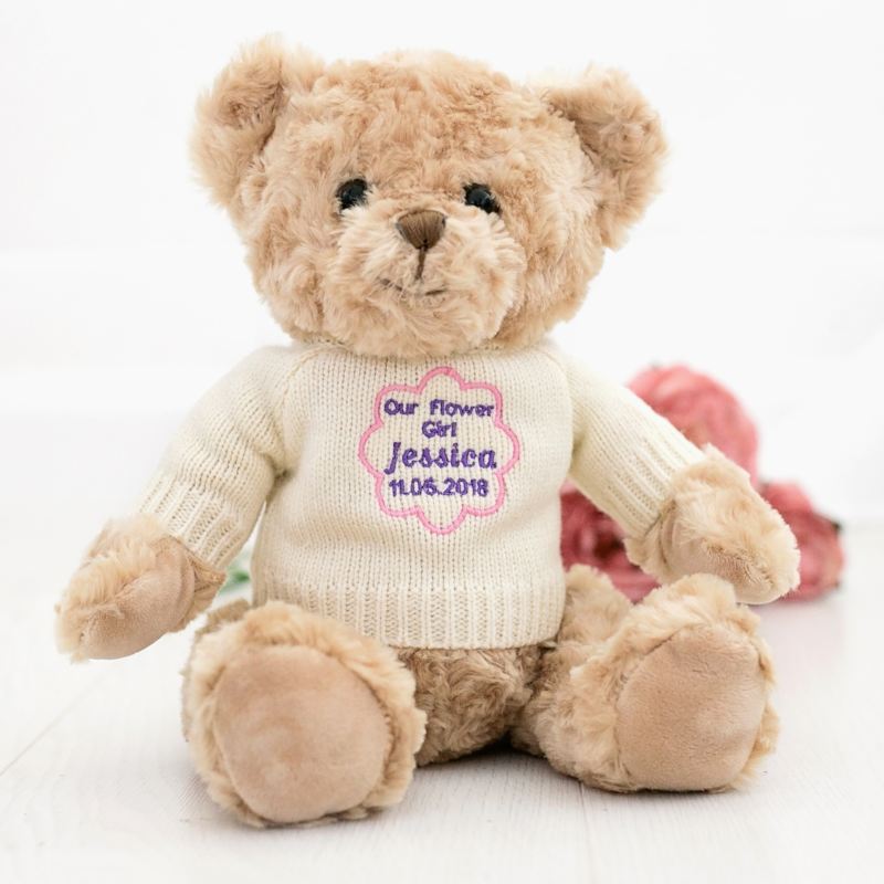 flower girl teddy bear