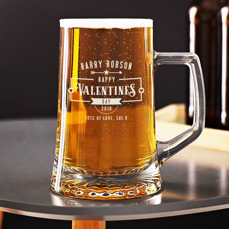 Personalised Valentines Day Beer Glass Tankard product image