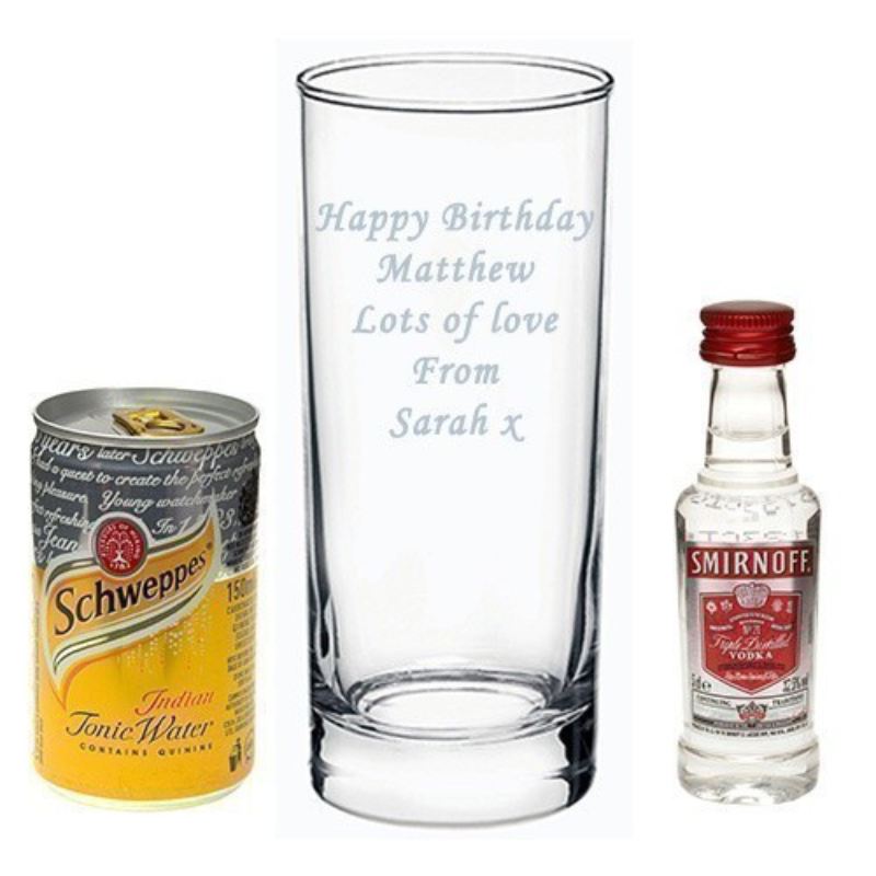 Vodka & Tonic HiBall Gift Set The Personalised Gift Shop