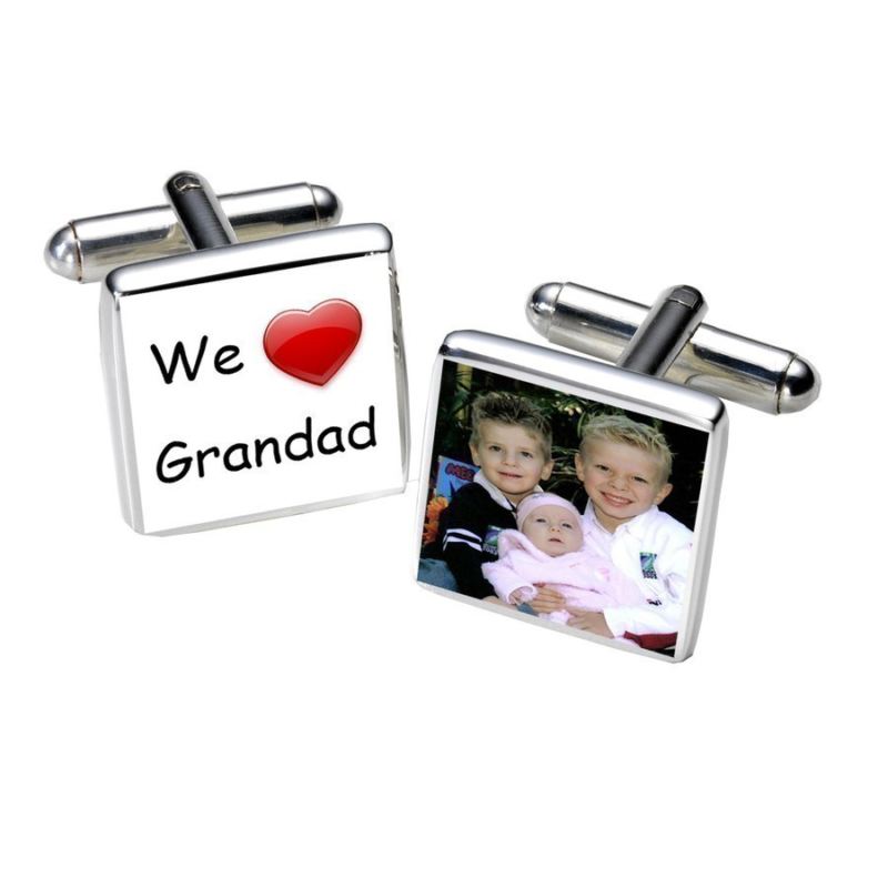We love Grandad Photo Cufflinks - Square product image
