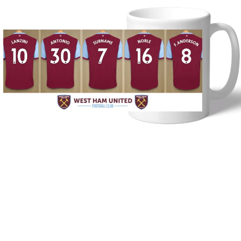 Personalised West Ham United Dressing Room Mug product image