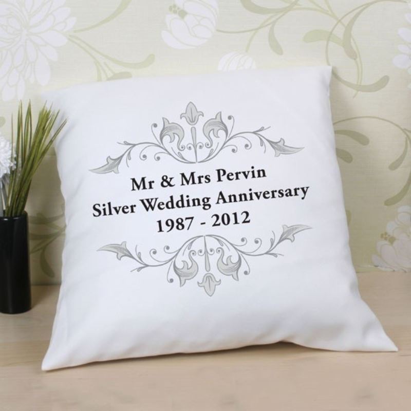 25th Wedding Anniversary Cushion